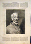 Original Old Antique Print Leo Xiii Pope Vatican Rome Italy Joachim Pecci 1878