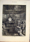 Original Old Antique Print Hrh Prince Wales Boehm Statue Bombay Equestrian 1878