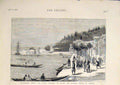 Original Old Antique Print Buyukdere Port Russian Troops War Turkey 1878 19th
