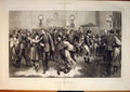 Original Old Antique Print Signs Peace Russians Masked Ball Simnitza 1878 19th