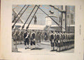 Original Old Antique Print Hms Agincourt Gallipoli Small Arm Men Ship 1878 19th