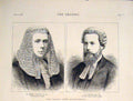 Original Old Antique Print Portrait Chambers Charley Civil Service London 1878