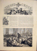 Original Old Antique Print British Charity Work Turkey Hospital Charitable 1878