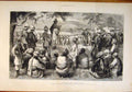 Old Antique Print Jellalabad Browne Bussowal Sketch Sunday Service 1879 19th