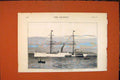 Original Old Antique Print Steamship Gravesend Dublin Castle Steam Ship 1879