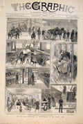 Old Antique Print Zulu War Victoria Docks Troops Waterfall Chelsea 1879 19th