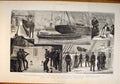 Original Old Antique Print Duke Duchess Connaught Royal Yacht Hms Osborne 1879