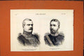 Original Old Antique Print Portrait St Just Quebec Prince Alexander Battenberg