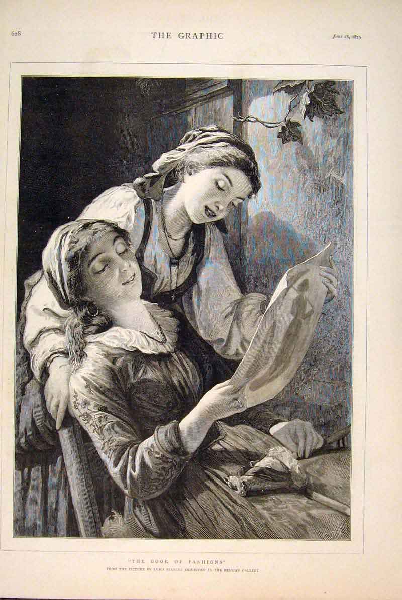 Original Old Antique Print Book Fashions Luigi Bianchi Belgian Fine Art 1879