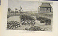 Original Old Antique Print Princes Cruise War Dance Nassova Fiji Prince 1882
