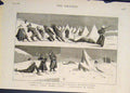 Original Old Antique Print Africa Snowstorm Natal Fort Amiel 1882 Victorian