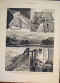 Old Antique Print Weather Forecast United States America Washington 1882 19th