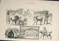 Original Old Antique Print Sungan Afghanistan Sketches Sketch Cattle 1882 19th