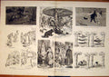 Original Old Antique Print Art Caricature Germany Sketches Lyric Toper 1882