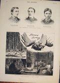Original Old Antique Print Portrait Cambridge Herman Yeo Loney Moose Hunt Canada