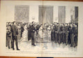 Original Old Antique Print Palace Arolsen Royal Marriage LeopBall Albany 1882