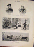 Original Old Antique Print Portrait Skobeleff Queensland Australia 1882 19th