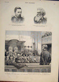Old Antique Print Portrait Lloyd Ireland Parkes Assize Court Maclean 1882 19th