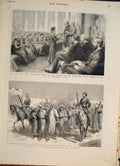 Old Antique Print Owen Bloomsbury Egypt Crisis Cairo Islington Military