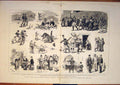 Original Old Antique Print Mediterranean Fleet Midshipmen Sketches 1882 19th