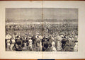 Original Old Antique Print Ascot Races Prince Princess Wales Race Course 1882
