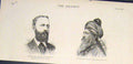 Original Old Antique Print Portrait Bourke Ireland Cabul Envoy Sardar Khan 1882