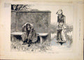 Old Antique Print Milkmaid Lady Man Reinhart Girl Gentleman Tree Romance