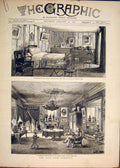 Original Old Antique Print Leon Gambetta Paris Prime Minister France 1883 19th