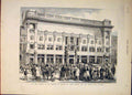 Original Old Antique Print Building Institute Painters Prince'S Hall Piccadilly