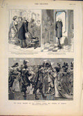 Original Old Antique Print Silver Wedding Imperial Prince Princess Germany 1883