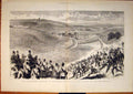 Original Old Antique Print Volunteer Review Battle Easter Monday Brighton 1883