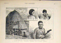 Original Old Antique Print Hms Diamond Solomon Islands Native 1883 Victorian