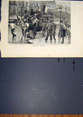 Old Antique Print Military Paris Conscripts Palais De L'Industrie Fance