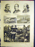 Original Old Antique Print Bowman Holloway Lister Prince Wales Durham Euphrates