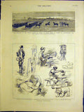 Original Old Antique Print Rebellion Soudan Troops Russian Industries 1884 19th