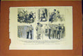 Original Old Antique Print Comic Sketches Troopship Grounding 1884 Victorian