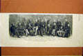 Old Antique Print Members Group Portrait Indian Education Commission 1884 19th