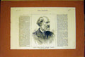 Original Old Antique Print Portrait Read Novelist Journalist Dramatist 1884