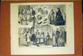 Original Old Antique Print Fancy Dress Bazaar Country 1884 19th