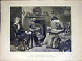 Original Old Antique Print Girl Graduates Women Students Byng Gordon Square 1884