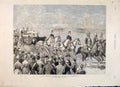 Original Old Antique Print Review Queen Aldershot Sketches Military 1887 19th