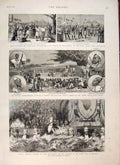 Original Old Antique Print Egypt Officers Gambia River Africa Goschen Edinburgh