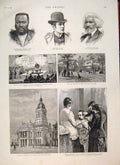Original Old Antique Print Dabulamanzi Archer Douglas Submarine West Ham Santos