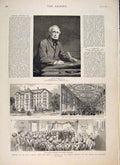 Old Antique Print Cousins Portrait Artist Medical College Hospital London
