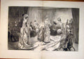 Original Old Antique Print Hopkins Ladies Drawing Room Dresses Fine Art 1887