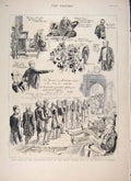 Old Antique Print Irish Crimes Bill House Commons Committee Members 1887 19th