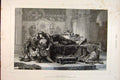 Original Old Antique Print Vashti Deposed Normand Royal Academy Fine Art 1891