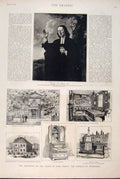 Original Old Antique Print Portrait Wesley Hone Centenary Methodist Lincolnshire