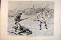 Original Old Antique Print Battle Tokar Soudan Africa Egyptian Troops Dervishes