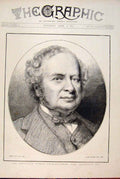 Original Old Antique Print Portrait Leveson-Gower Earl Granville 1891 Victorian